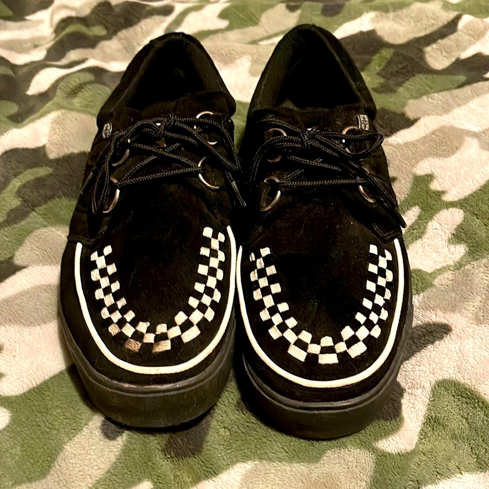 TUK suede white interlace sneakers